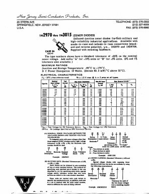 1N2978 Datasheet PDF New Jersey Semiconductor