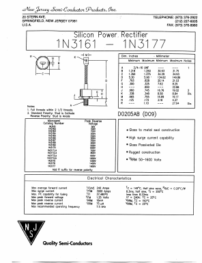 1N3170R Datasheet PDF New Jersey Semiconductor