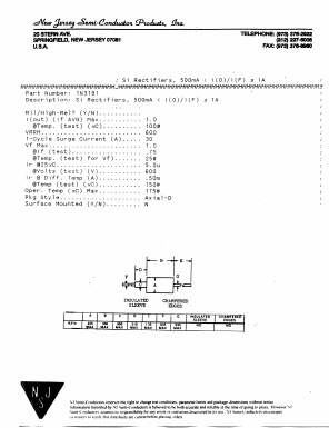 1N3191 Datasheet PDF New Jersey Semiconductor