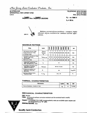 MR330 Datasheet PDF New Jersey Semiconductor