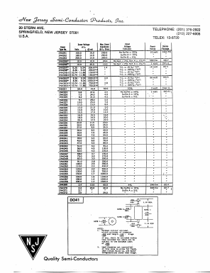 1N4352 Datasheet PDF New Jersey Semiconductor