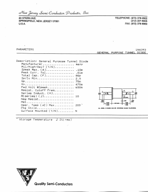 1N4393 Datasheet PDF New Jersey Semiconductor