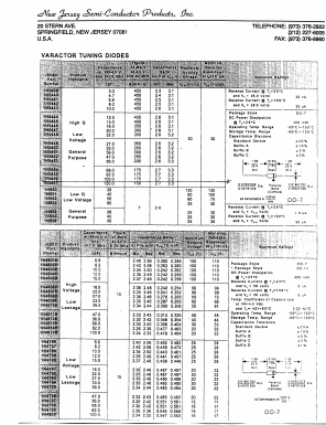 1N4786 Datasheet PDF New Jersey Semiconductor