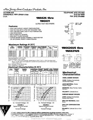 1N6626US Datasheet PDF New Jersey Semiconductor
