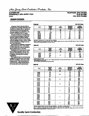 RD11A Datasheet PDF New Jersey Semiconductor