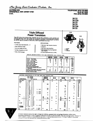 2N1725 Datasheet PDF New Jersey Semiconductor