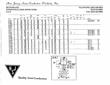 2N2197_ Datasheet PDF New Jersey Semiconductor