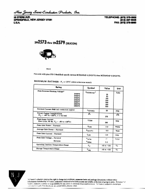 2N2577 Datasheet PDF New Jersey Semiconductor