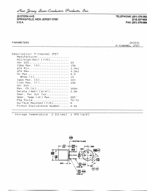 2N3331 Datasheet PDF New Jersey Semiconductor