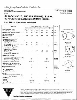 2N4102 Datasheet PDF New Jersey Semiconductor