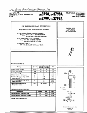 2N3799 Datasheet PDF New Jersey Semiconductor