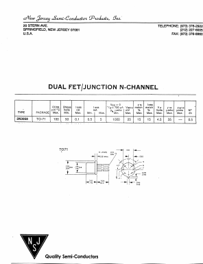 2N3958 Datasheet PDF New Jersey Semiconductor