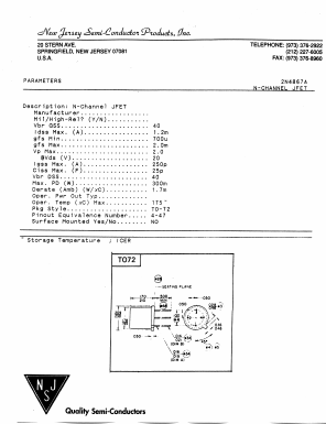 2N4867A Datasheet PDF New Jersey Semiconductor
