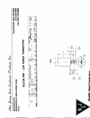 2N495 Datasheet PDF New Jersey Semiconductor