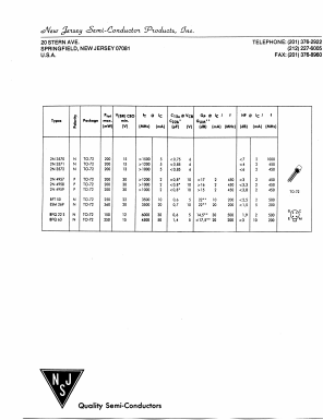 BFQ63 Datasheet PDF New Jersey Semiconductor