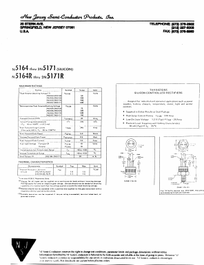 2N5164 Datasheet PDF New Jersey Semiconductor