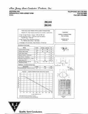2N5344 Datasheet PDF New Jersey Semiconductor