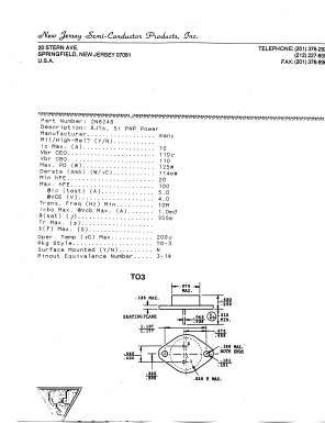 2N6248 Datasheet PDF New Jersey Semiconductor