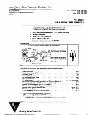 2N6128 Datasheet PDF New Jersey Semiconductor