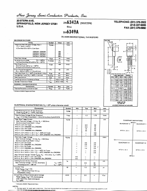 2N6347A Datasheet PDF New Jersey Semiconductor