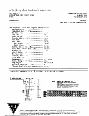 2N6549 Datasheet PDF New Jersey Semiconductor