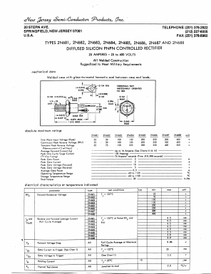 2N681 Datasheet PDF New Jersey Semiconductor