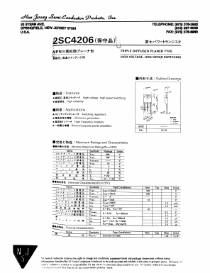 C4206 Datasheet PDF New Jersey Semiconductor
