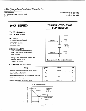 30KP180A Datasheet PDF New Jersey Semiconductor