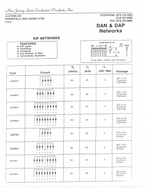 DAN803 Datasheet PDF New Jersey Semiconductor