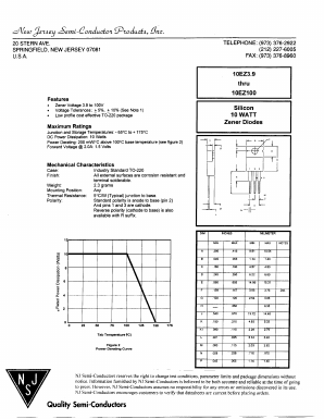 10EZ22 Datasheet PDF New Jersey Semiconductor
