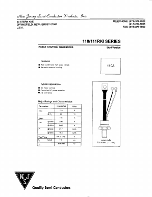 110RKI80 Datasheet PDF New Jersey Semiconductor