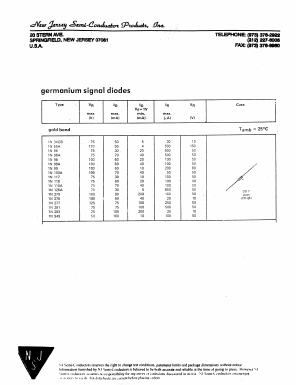 1N270 Datasheet PDF New Jersey Semiconductor