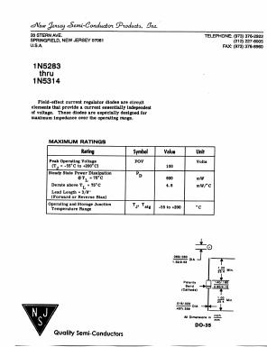 1N5297 Datasheet PDF New Jersey Semiconductor