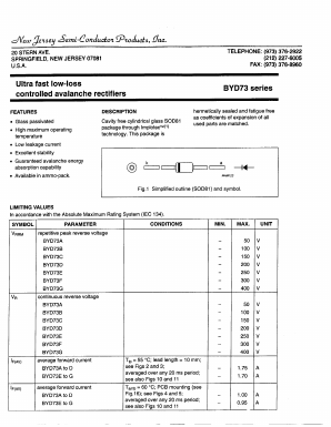 BYD73A Datasheet PDF New Jersey Semiconductor