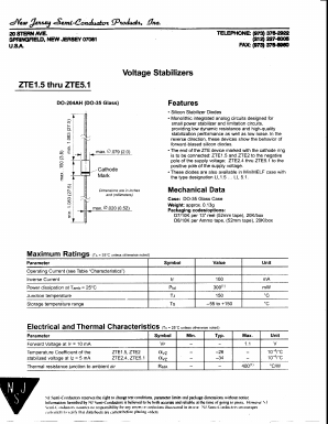 ZTE2 Datasheet PDF New Jersey Semiconductor