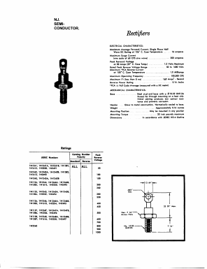 1N2492 Datasheet PDF New Jersey Semiconductor