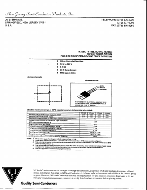 TIC106A Datasheet PDF New Jersey Semiconductor