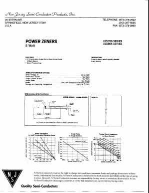 UZ5110 Datasheet PDF New Jersey Semiconductor