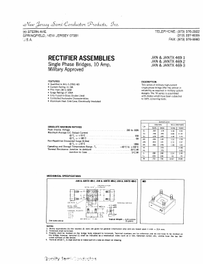JANTX469-2 Datasheet PDF New Jersey Semiconductor