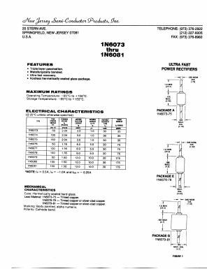 1N6080 Datasheet PDF New Jersey Semiconductor
