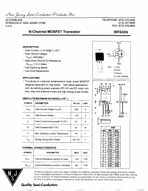 IRF630N Datasheet PDF New Jersey Semiconductor