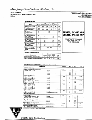 2N5416__ Datasheet PDF New Jersey Semiconductor