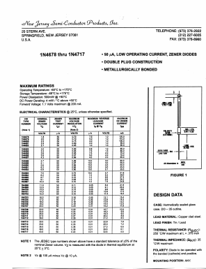 1N4691 Datasheet PDF New Jersey Semiconductor