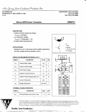 2N5973 Datasheet PDF New Jersey Semiconductor