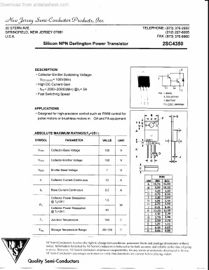 C4350 Datasheet PDF New Jersey Semiconductor
