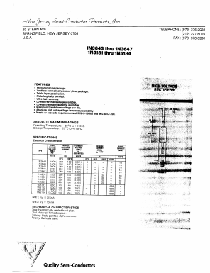1N3647 Datasheet PDF New Jersey Semiconductor