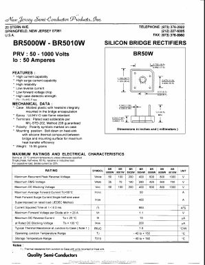BR5008W Datasheet PDF New Jersey Semiconductor