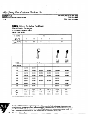 2N888 Datasheet PDF New Jersey Semiconductor