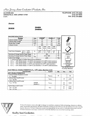 2N3838 Datasheet PDF New Jersey Semiconductor