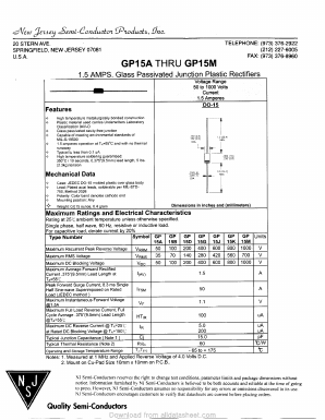GP15M Datasheet PDF New Jersey Semiconductor